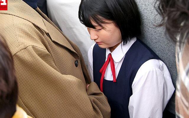 大混雑電車で小柄可愛い女の子をねっとり感じさせ性処理ペットに変える♡涙目で拒めない少女に生ハメと精子マーキングが止まらない♪