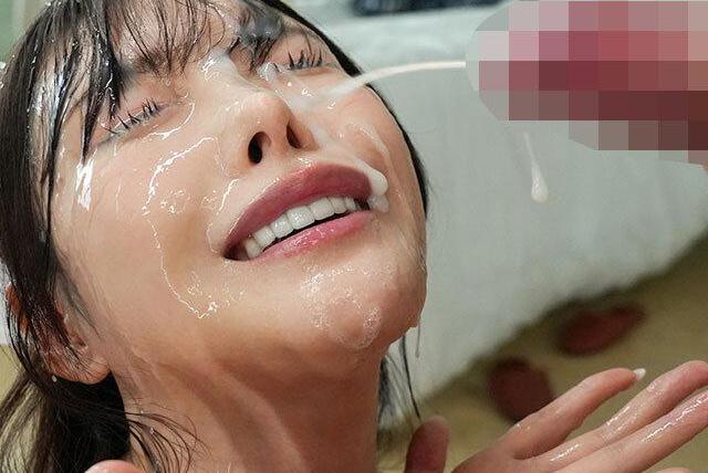 アジア女神に148発大量顔射ぶっかけ！嬉しそうに舌出して受け止めるスマイルが白濁まみれで理性ブッ飛びゴックン解禁♡