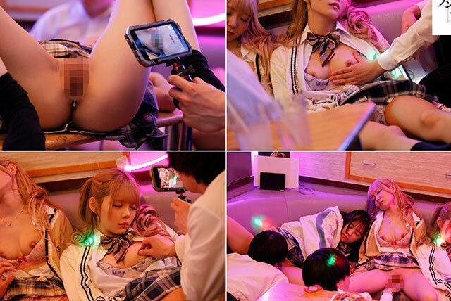 悪徳カラオケ店員が態度悪い美少女3人組を昏睡レ○プ！意識ない体にイタズラエスカレートヤリたい放題の流出衝撃映像♡